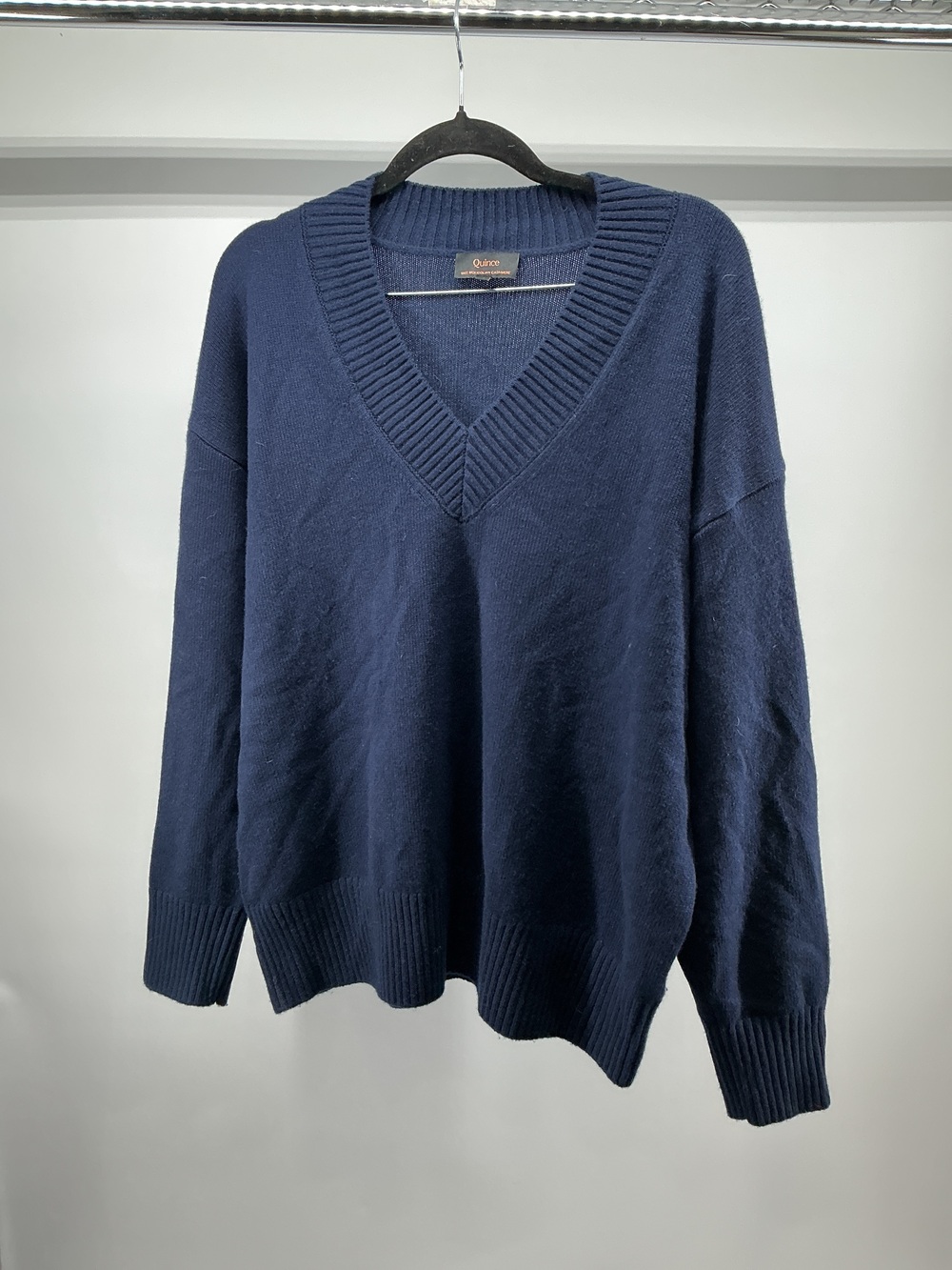 Mongolian Cashmere Oversized V-Neck Sweater